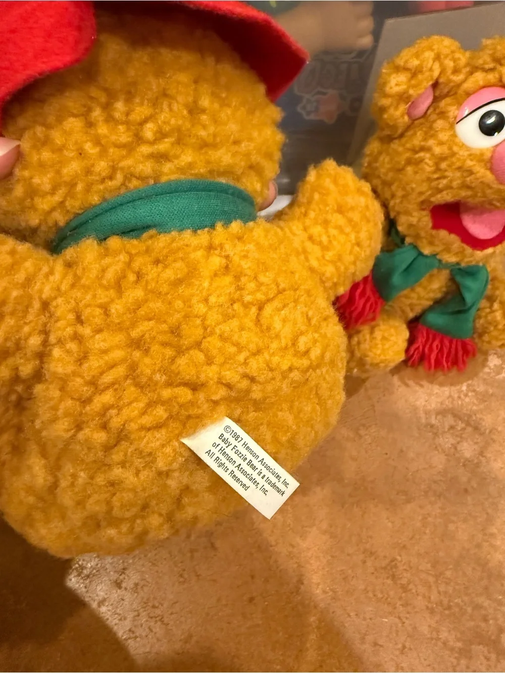 Vintage 1988 McDonald’s Baby Fozzie Bear Plush - Muppets Doll Stuffed Toy w/Hat